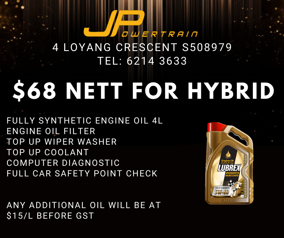 68 Nett Hybrid Servicing Package JACKSON POWERTRAIN PTE LTD