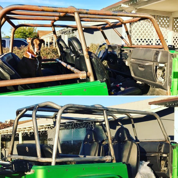 Rusted aftermarket roll cage > Awesome, painted roll cage!