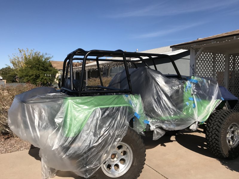 Rusted aftermarket roll cage > Awesome, painted roll cage!