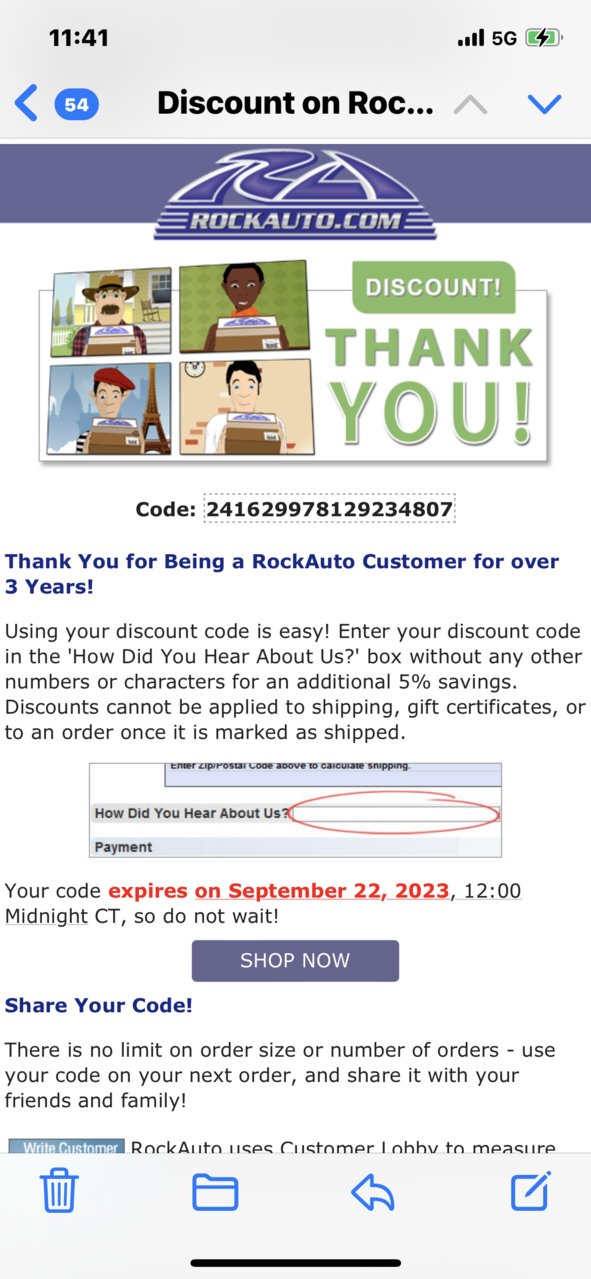 Rock auto discount code Forum