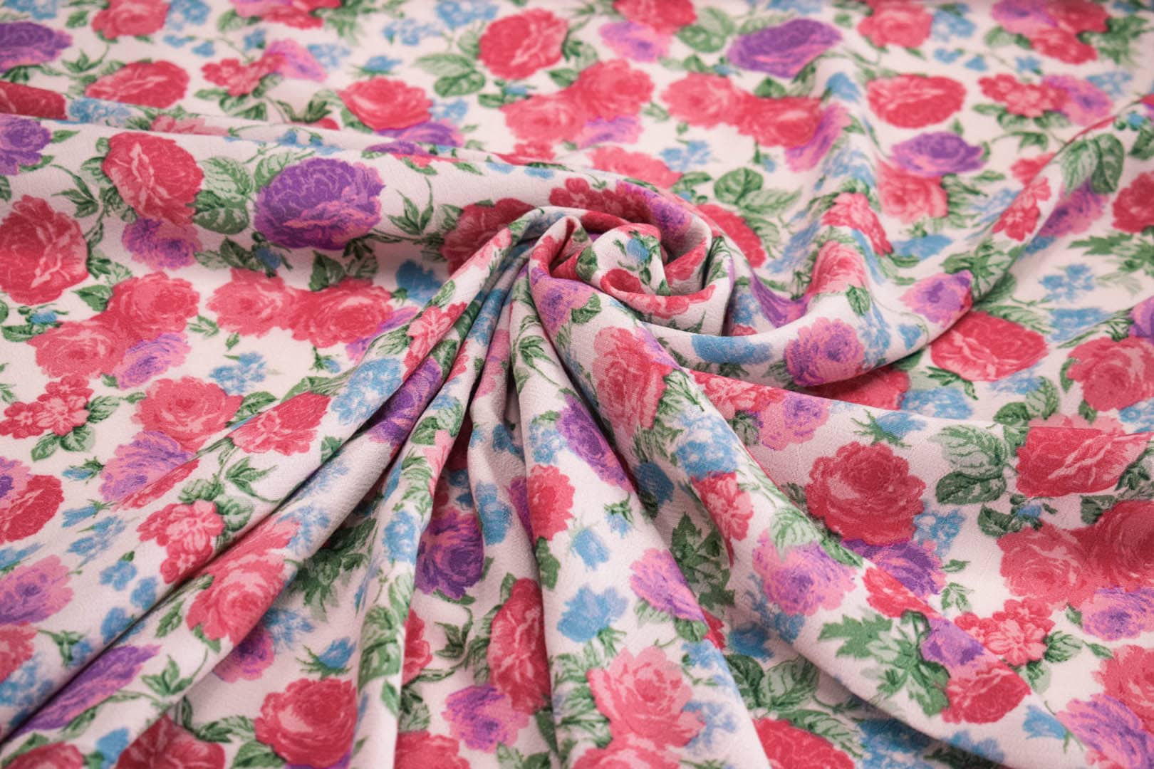 Viskose Crepe Stoff mit Blumen JP Stoff Export