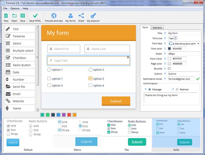 Web forms in web design