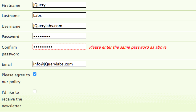 jQuery Validation Plugin «