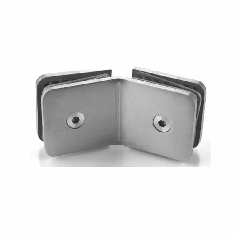 226 SS 304 Brushed 135 Degree Glass to Glass Clip J.R.E. Hardware Inc.