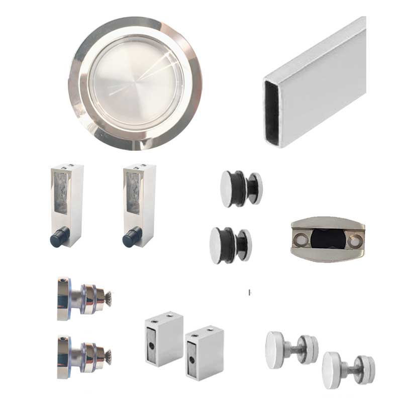 Sliding Glass Door Kit with 6'6 Track J.R.E. Hardware Inc.