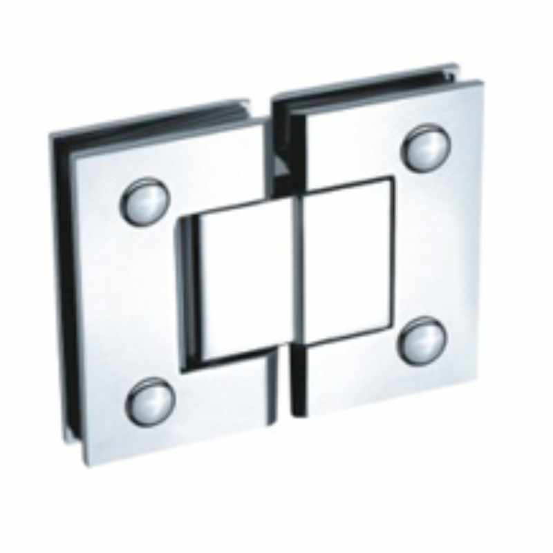 46180 Brass Shower Door Hinge 180 Degree Glass to Glass Square J.R