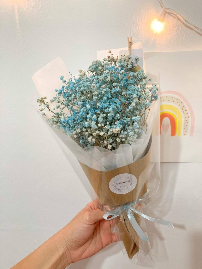 Coloured Dried Baby Breath Flowers Bouquet