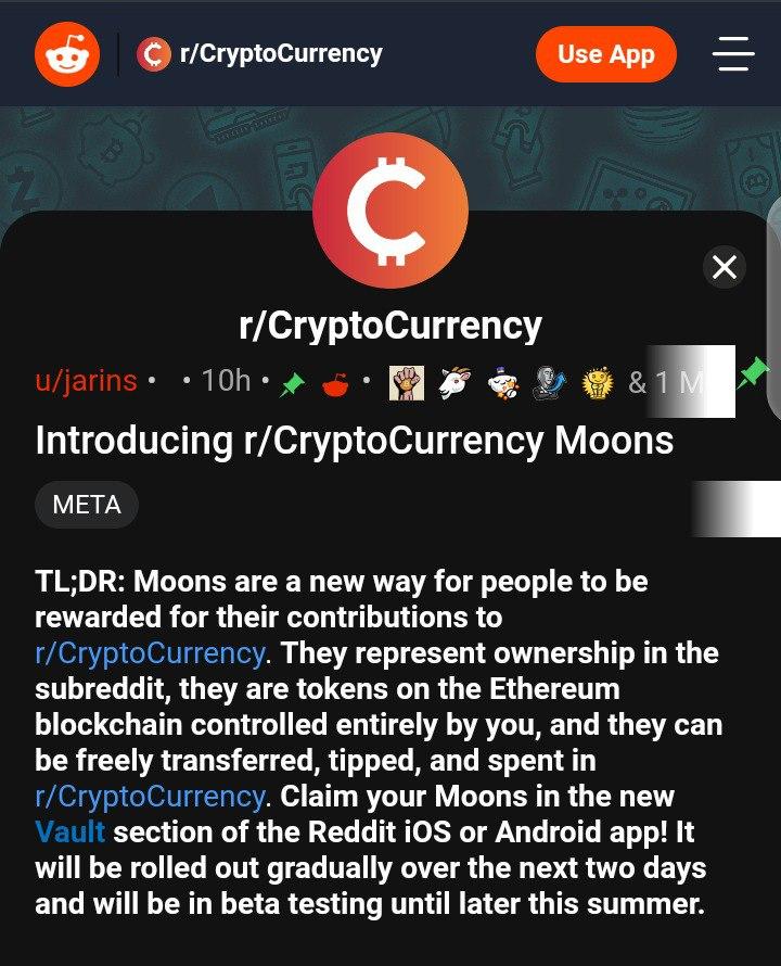 REDDIT INTRODUCES MILLIONS OF ITS USERS TO CRYPTO & BLOCKCHAIN JRNY