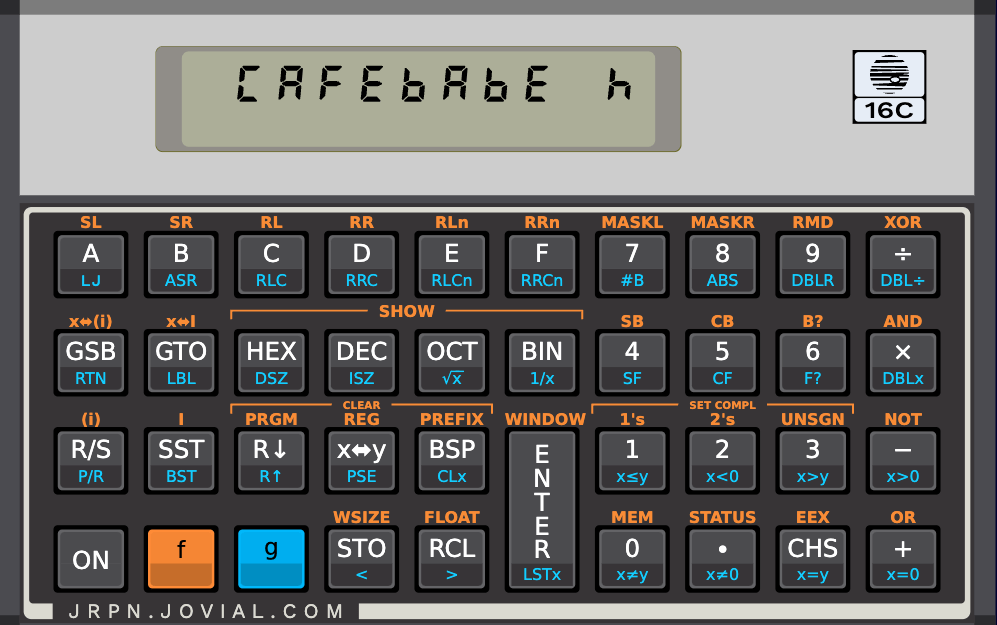 Jovial RPN Reverse Polish Notation Calculators