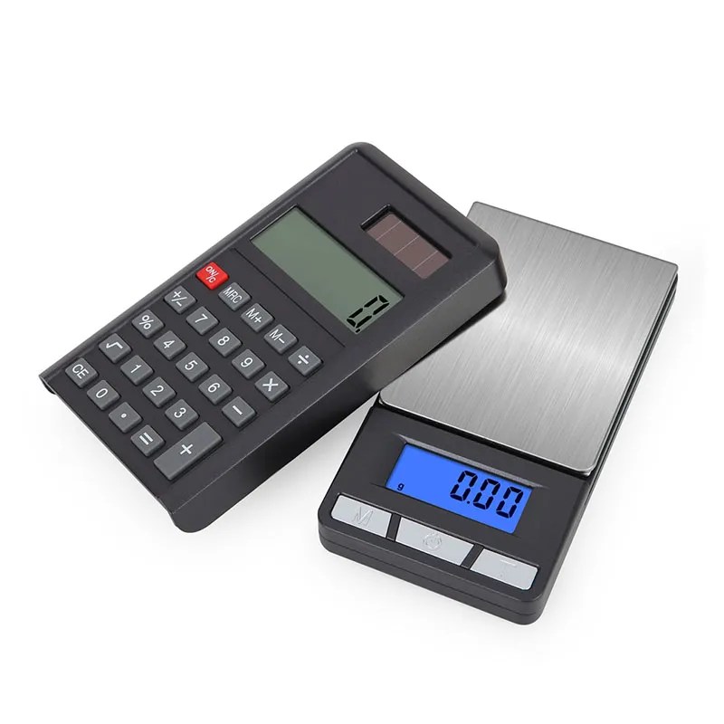 J&R hidden digital pocket scale with solar power calculator