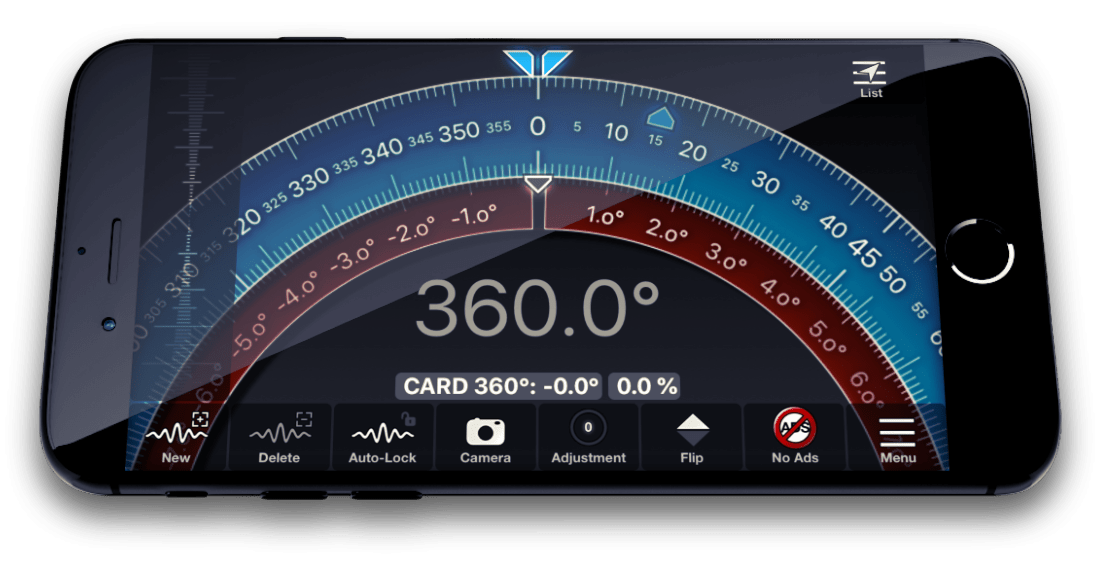 iOS and Android Clinometer, Protractor and Leveling Tool JRSoftworx