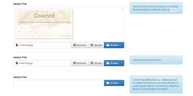 Js Tutorial Bootstrap File Input Enhanced HTML 5 file input