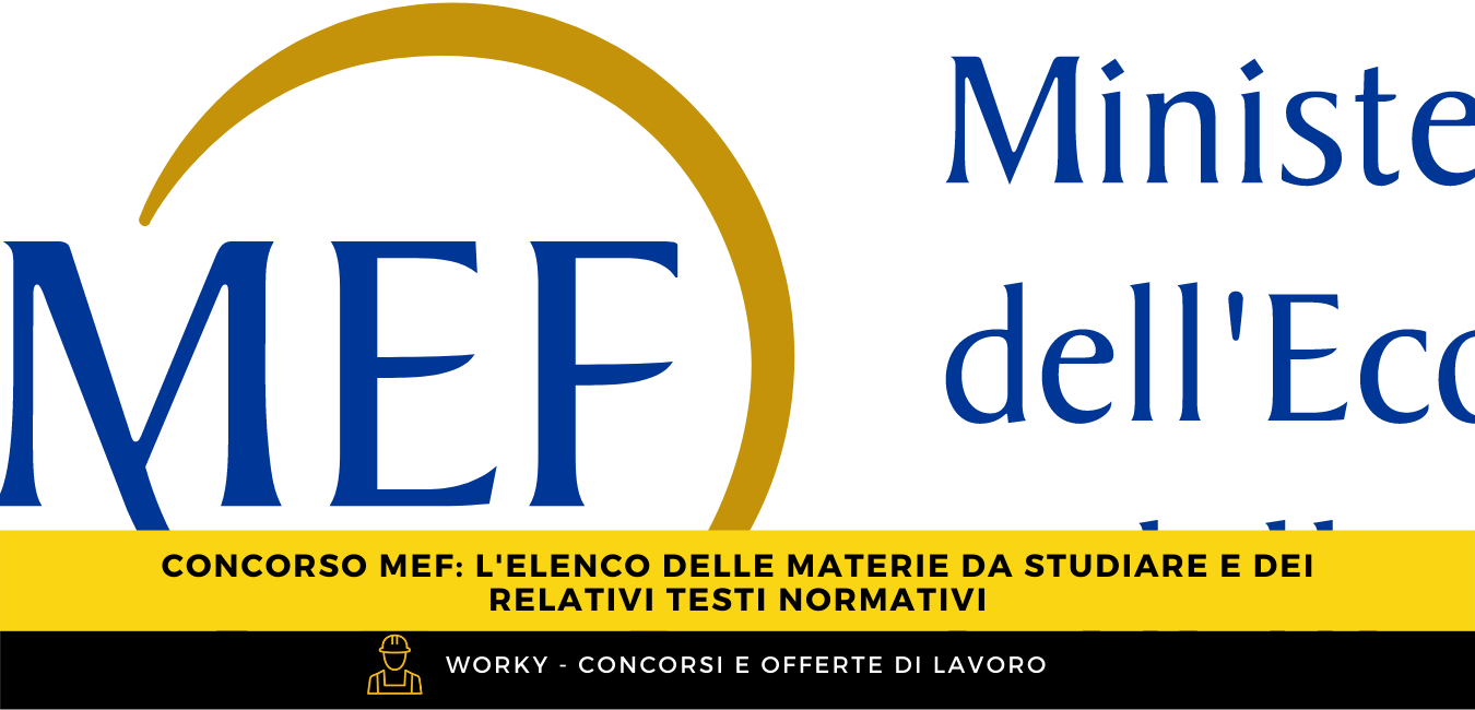 Concorso Mef: Le Materie Da Studiare