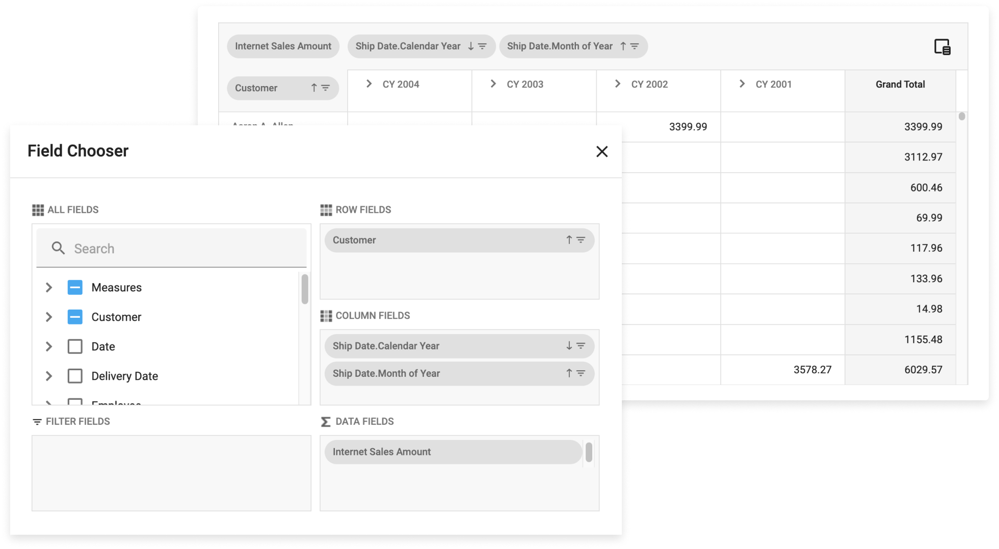 JavaScript Pivot Grid DevExtreme JavaScript Components