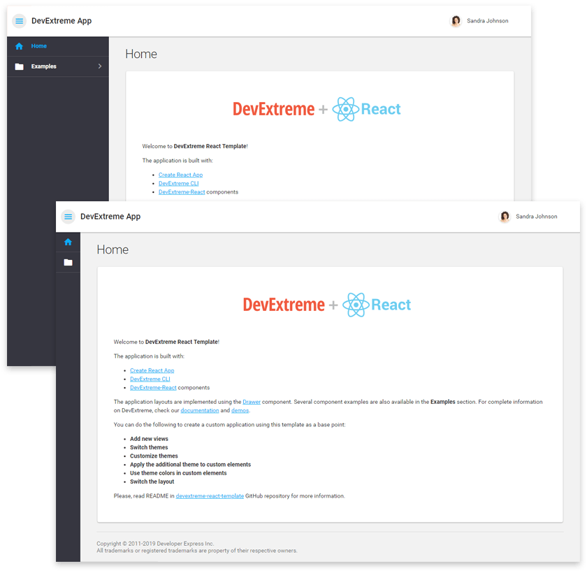 Application Template DevExtreme JavaScript UI Components for Angular, React, Vue and jQuery Application Template DevExtreme JavaScript UI Components for Angular, React, Vue and jQuery