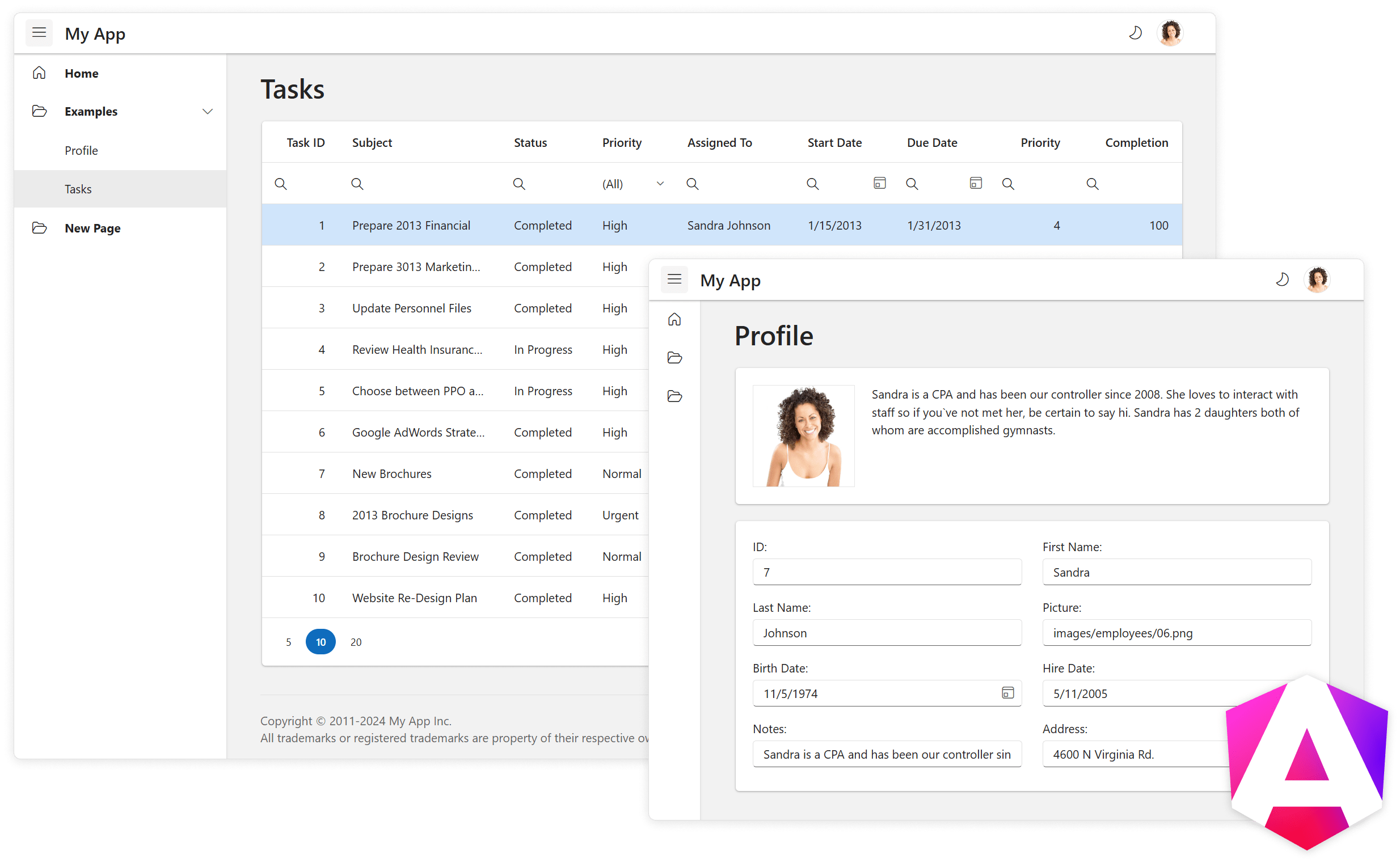 DevExtreme Angular - Application Template | Angular Documentation