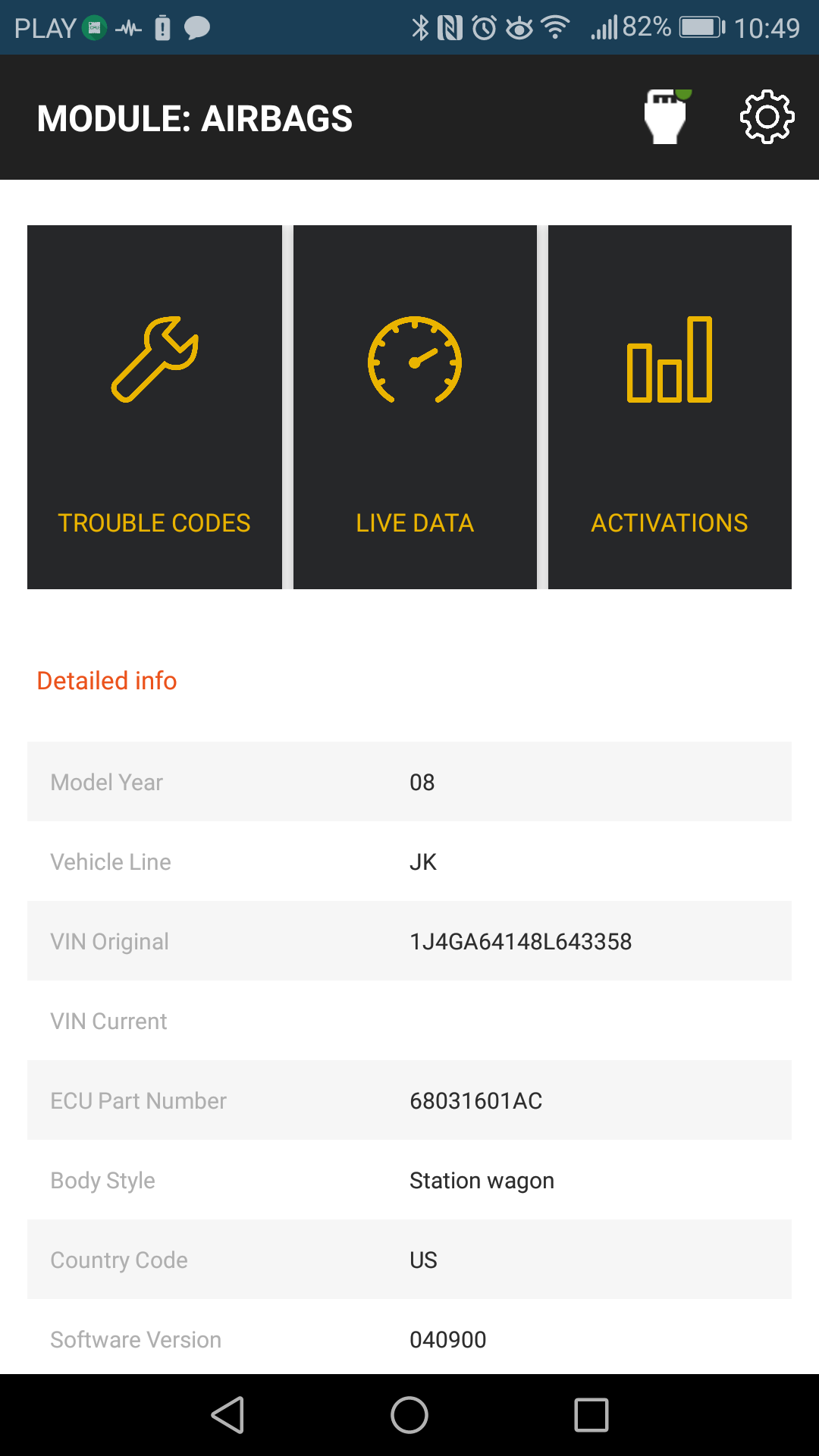 JScan OBD JScan Mobile Jeep, Chrysler, Dodge Diagnostic Tool