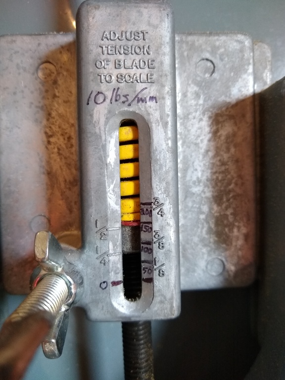 Bandsaw Blade Tension Calibration Jonathan Sevy
