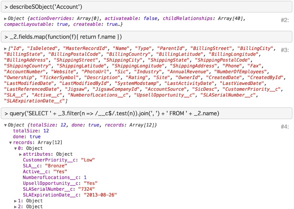 How to Use JSforce  Console JSforce