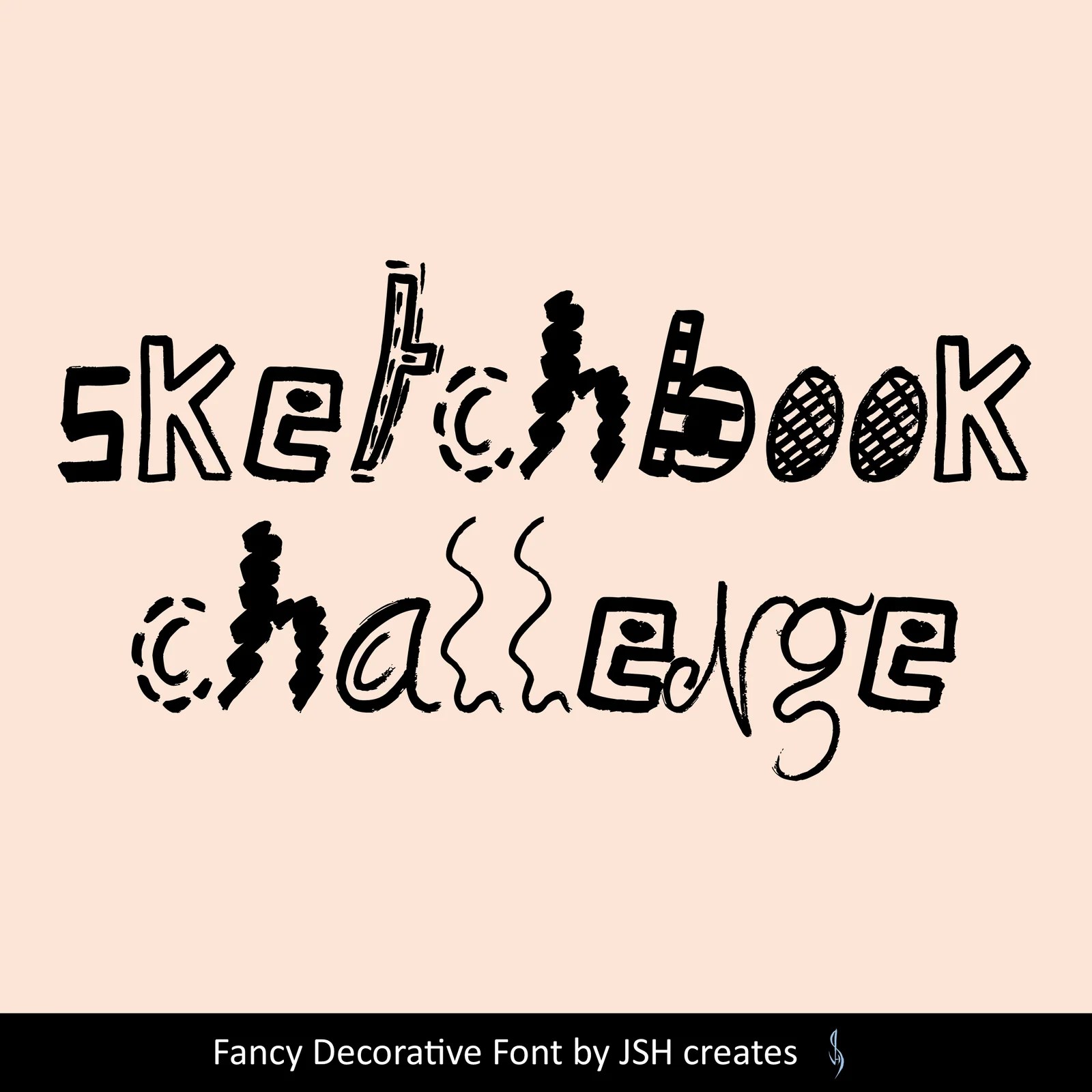 Sketchbook Challenge Font