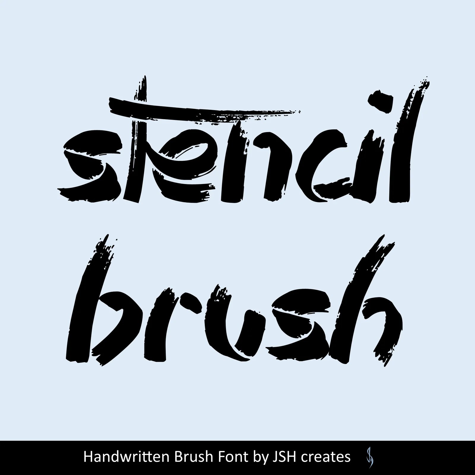 Stencil Brush Font