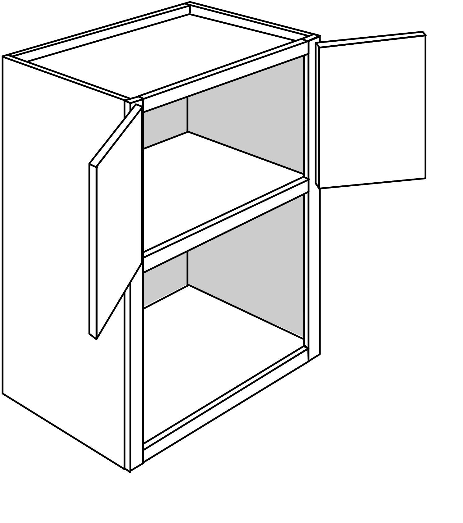 Microwave Wall 30" W x 30" H JSI