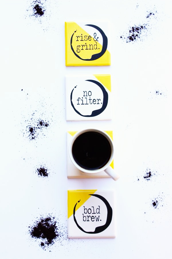 DIY Coffee Ring Coasters