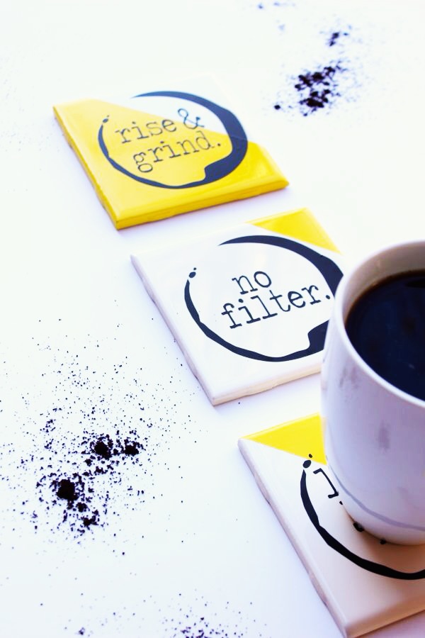 DIY Coffee Ring Coasters