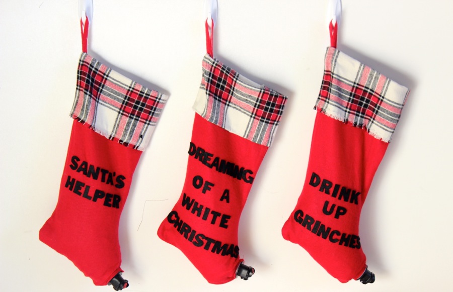 Wine Christmas Stocking With Spout Cheers To A DIY Christmas Stocking With A Wine Spout