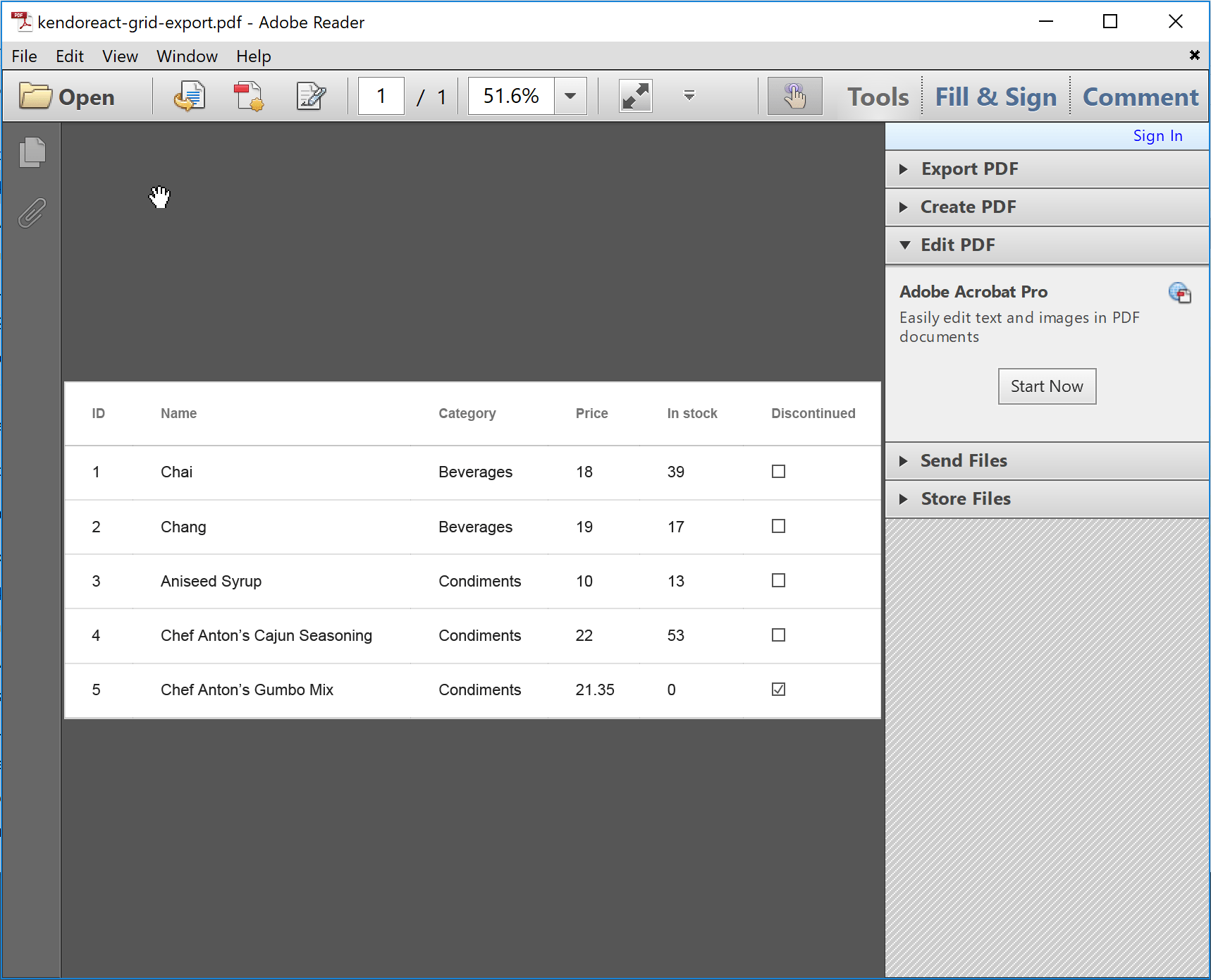 KendoReactGrid Best JavaScript Data Grids and Spreadsheets for React