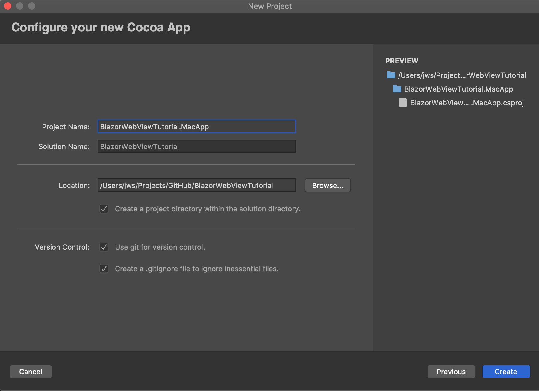 BlazorWebView macOS Tutorial.