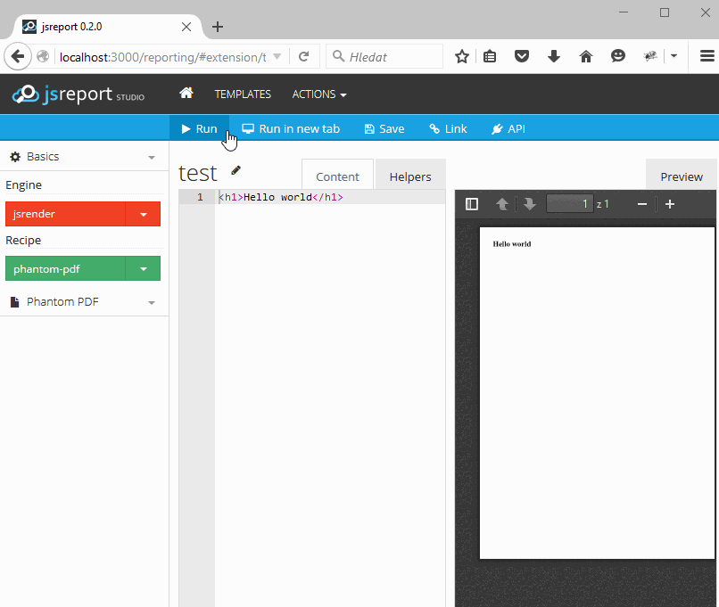 Introducing jsreportcore