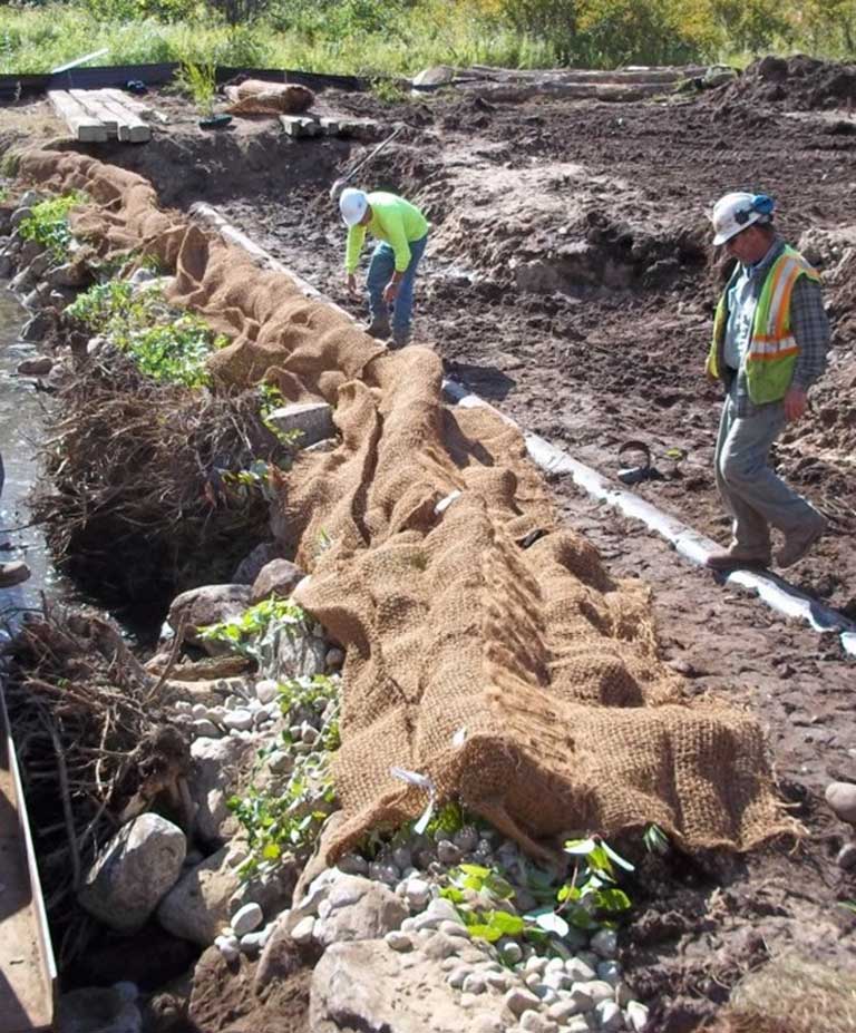 Pipeline Riverbank Restoration Job Site Services