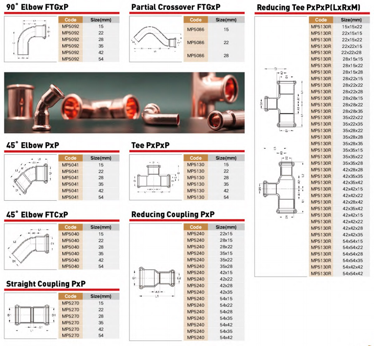Copper Press Fittings, Copper Press Fittings For Air