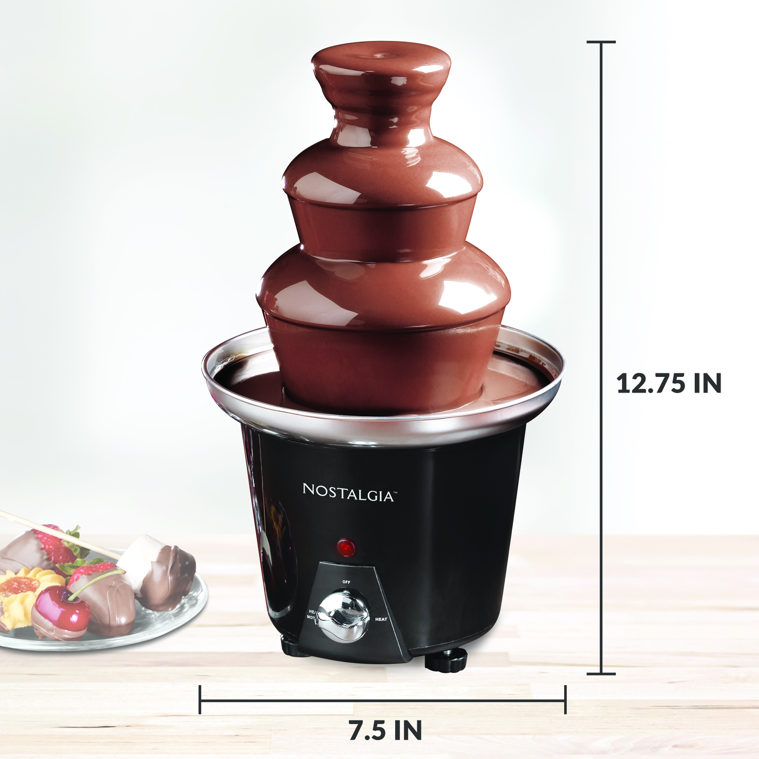 Nostalgia CFF965 3Tier 1.5Pound Chocolate Fondue Fountain