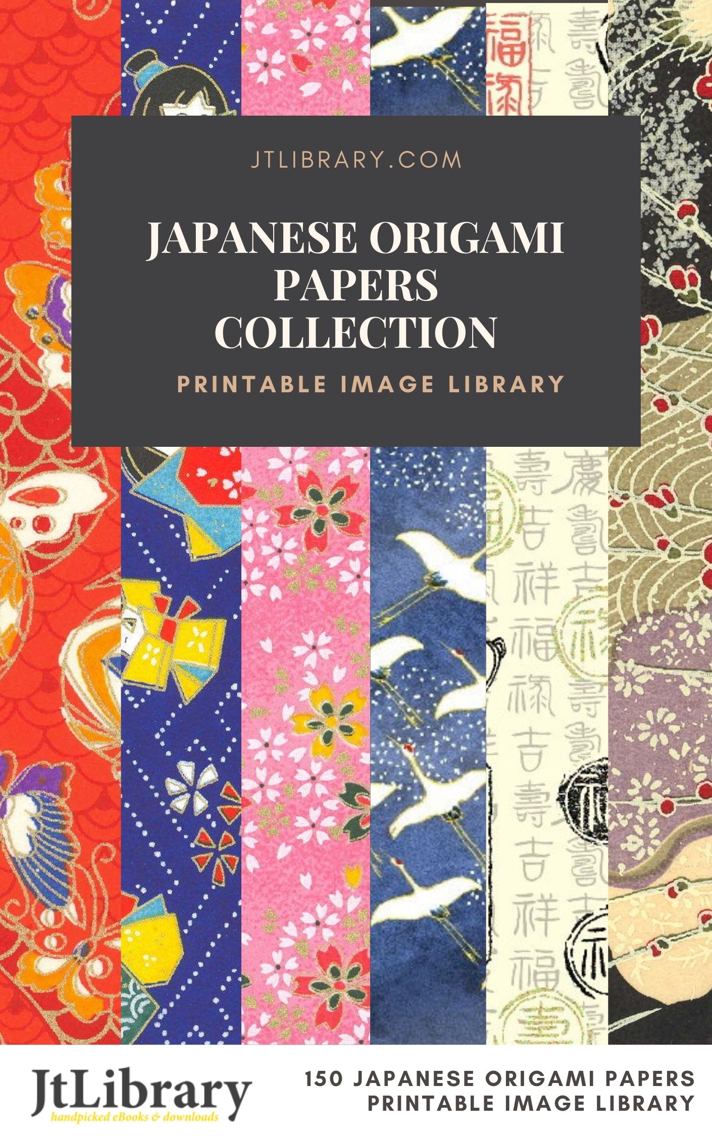 Japanese Origami Papers & Patterns (Printable Image Library) JTLibrary