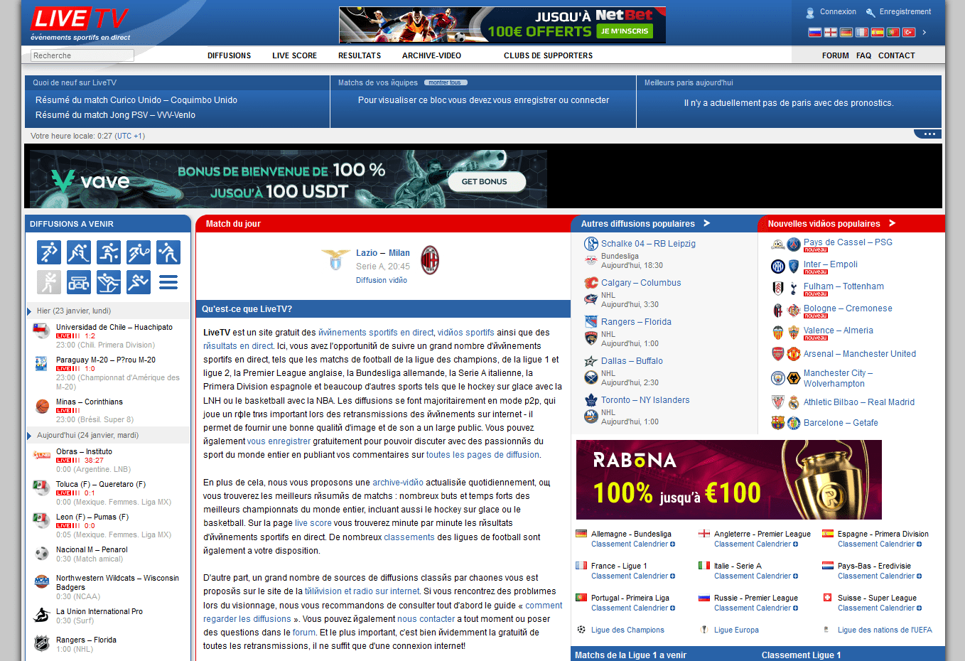 LiveTV Guide ultime pour matchs en direct en ligne Jtrouver