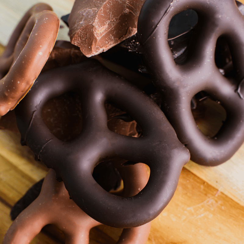 Milk and Dark Chocolate Covered Pretzels (1 Dozen) JT's Confections