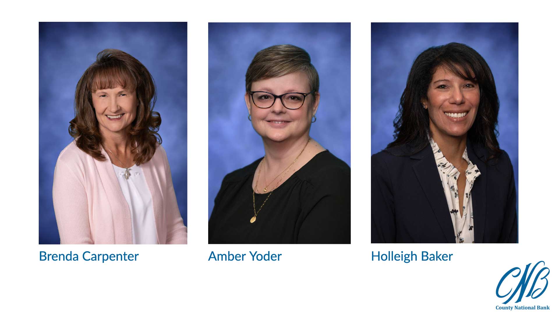 County National Bank Announces Promotions and New Wealth Management