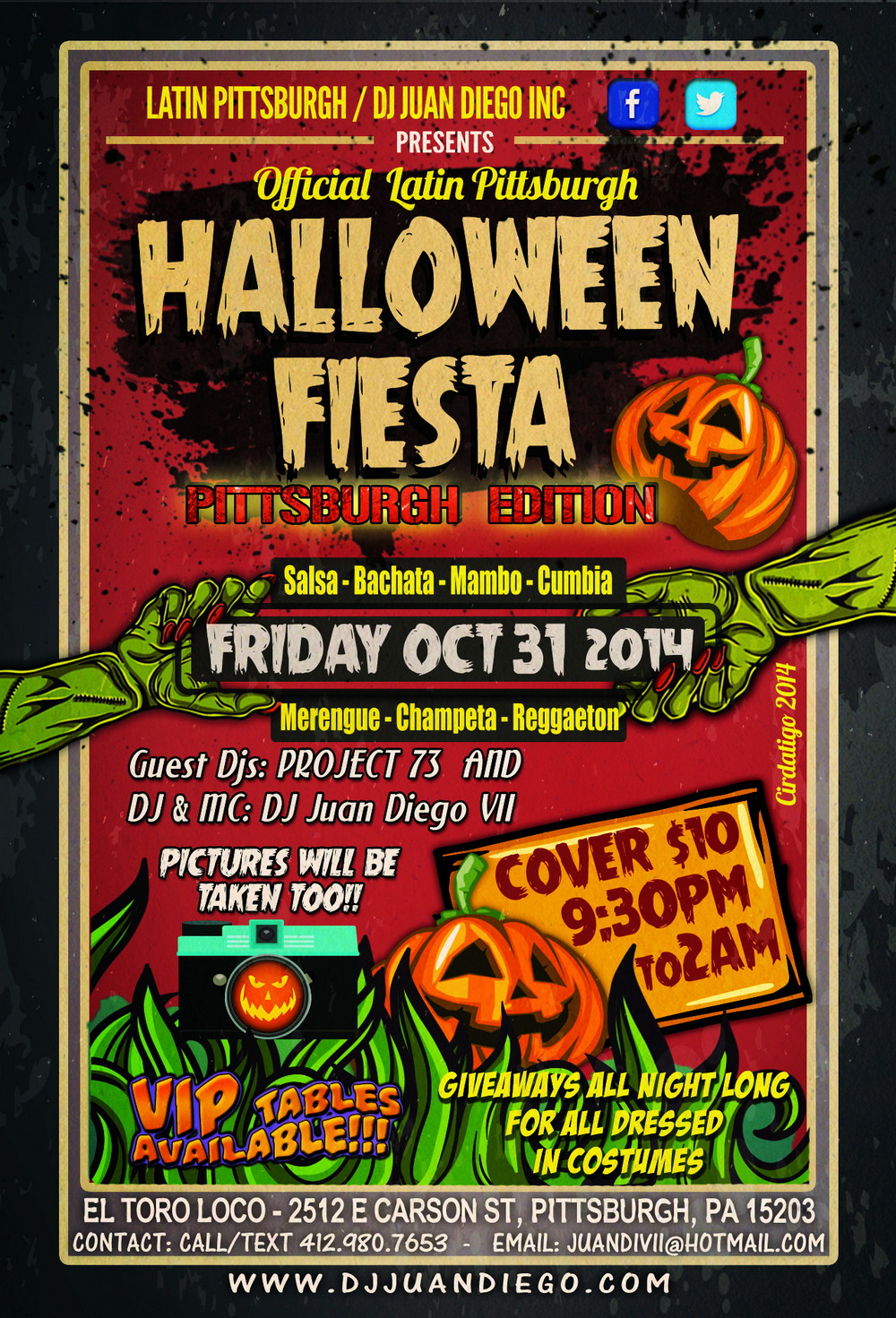 Pittsburgh Official Latin Pittsburgh Halloween Party 2014 El Toro