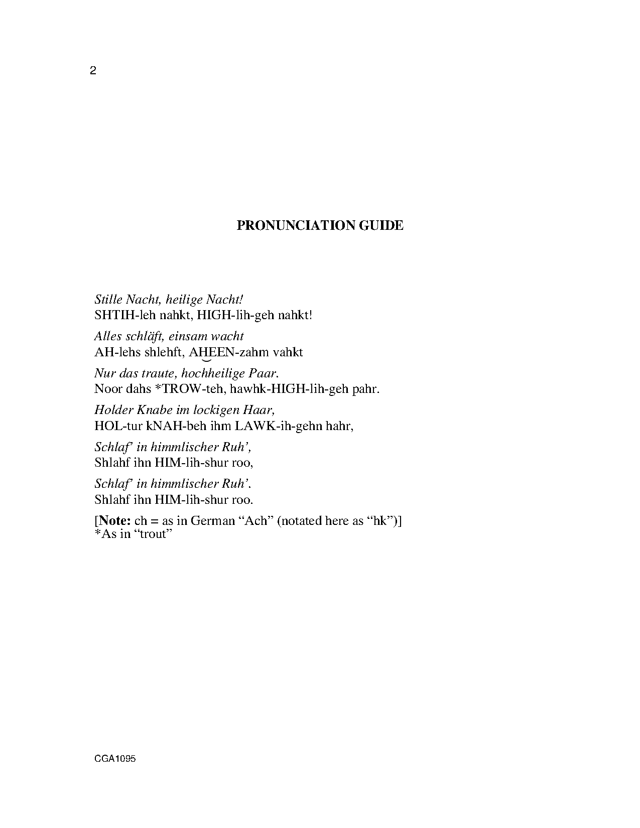 Silent Night In German Juddmusic's Blog