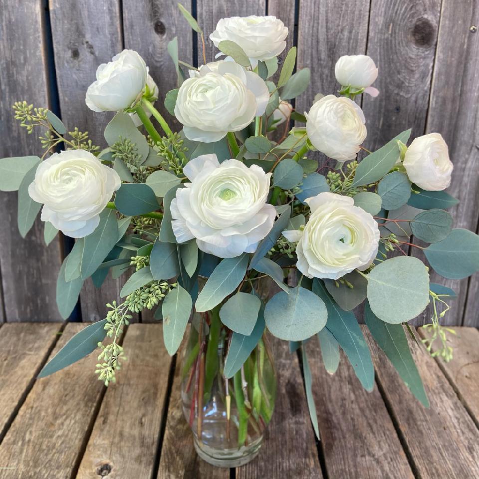 Ranunculus Vase ⋆ Judy's Village Flowers ⋆ Foxboro MA