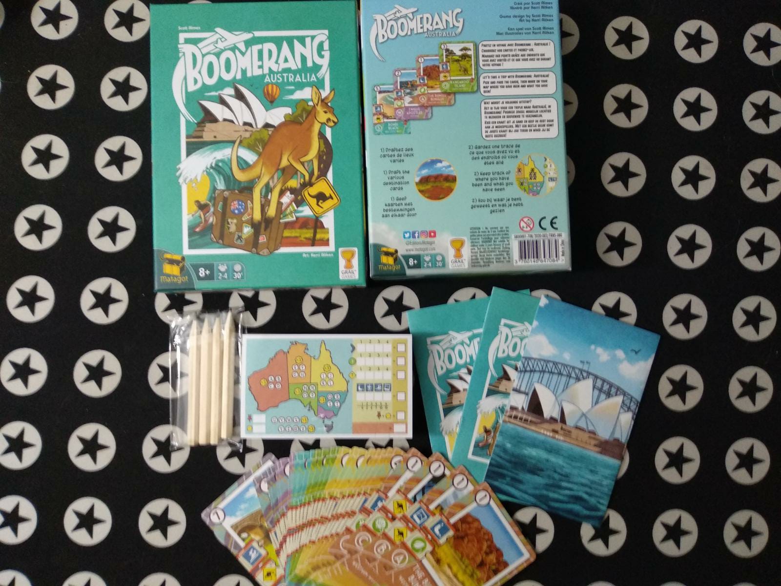 Hoy Jugamos a Boomerang Australia Juegos Roll & Write