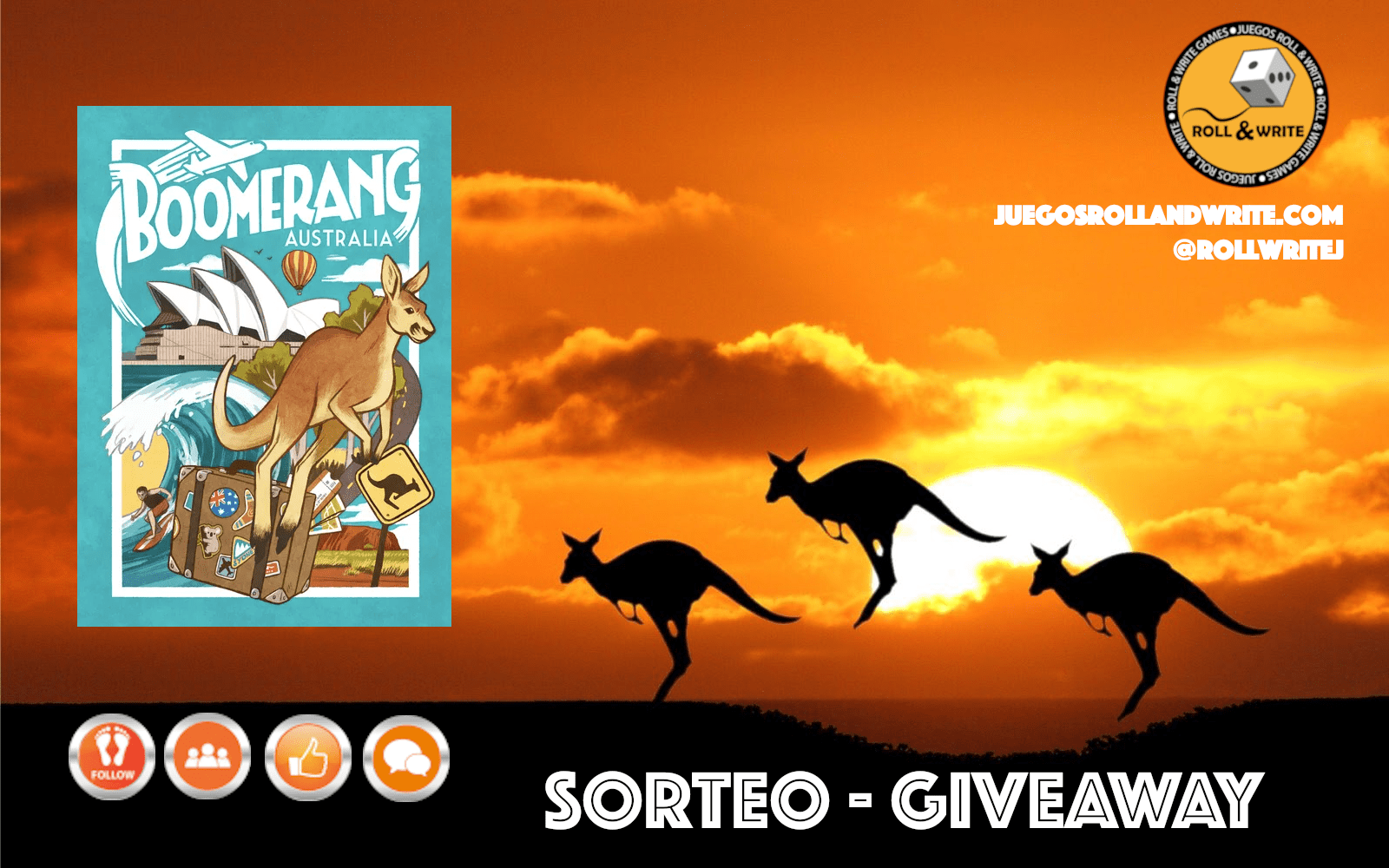 Sorteo Boomerang Australia Juegos Roll & Write
