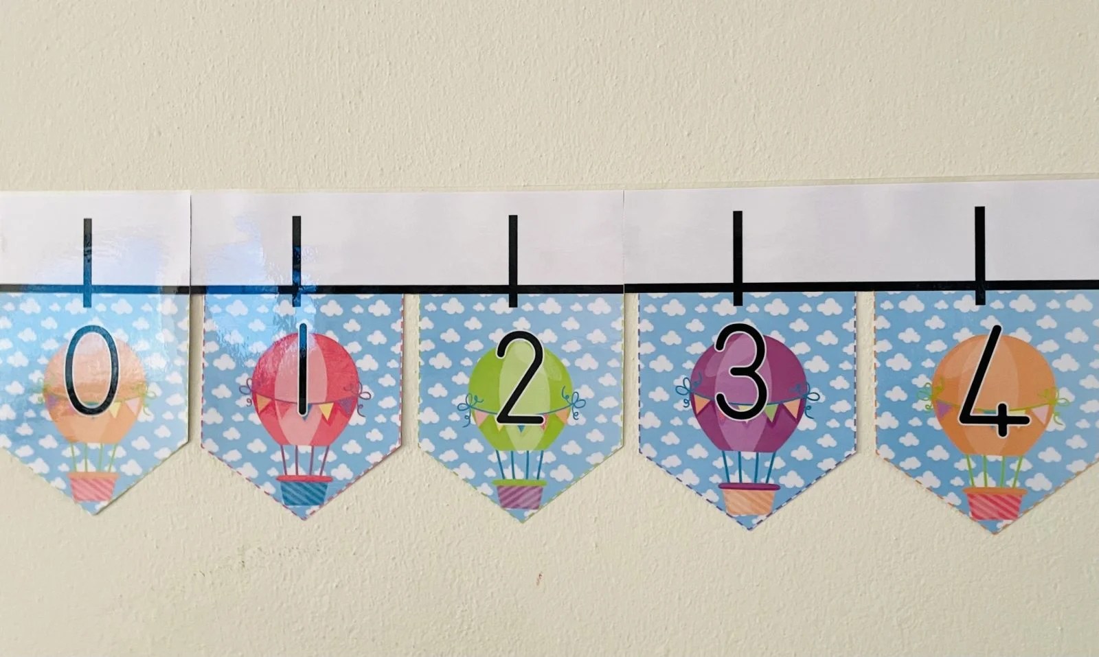 Hot air balloon number line 010 Juffrou 911