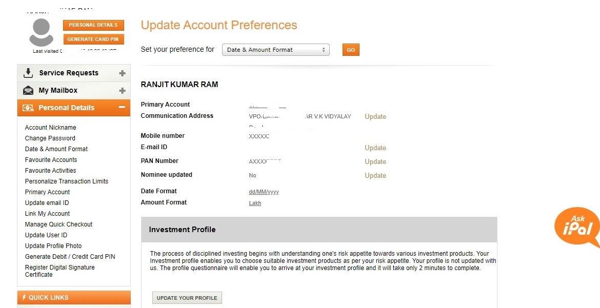 Change/Update Email ID in ICICI Bank Online Complete Guide