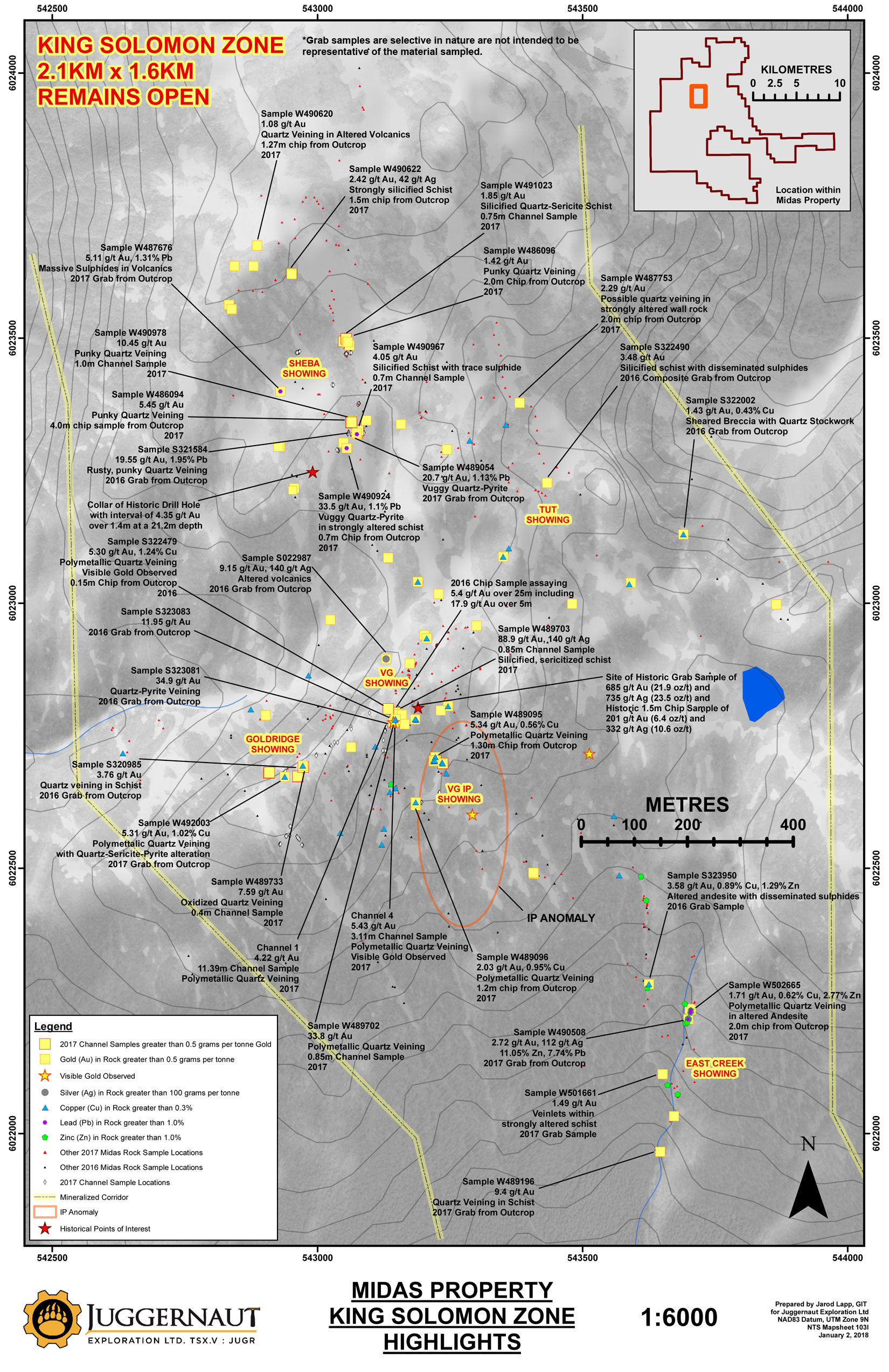 Midas Maps 2018 Juggernaut Exploration Ltd. TSX.V JUGR