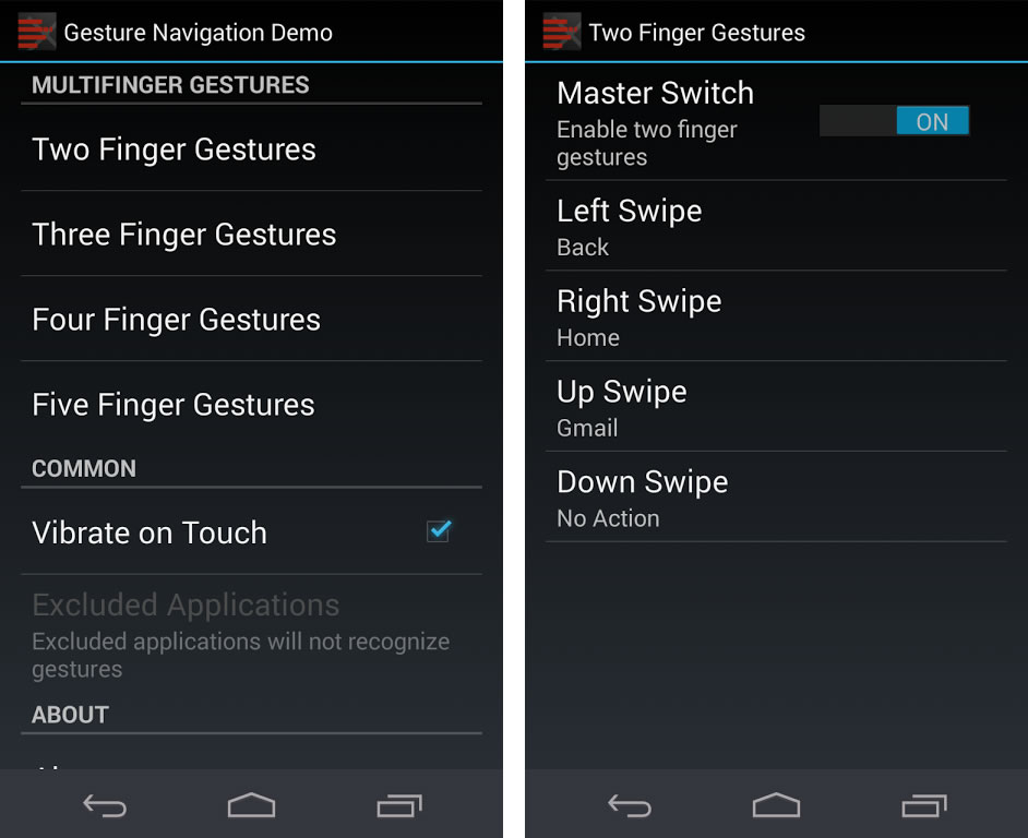 Gesture Navigation iPadのマルチタッチジェスチャーをAndroid端末で実現できるXposedモジュール