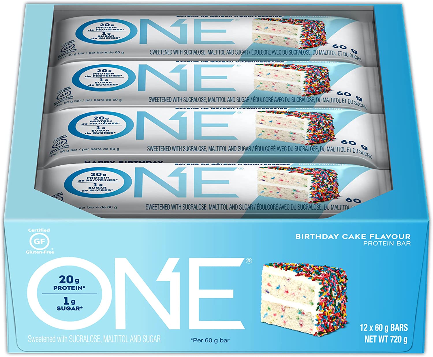 ONE PROTEIN BARS, BIRTHDAY CAKE JUGOBAR