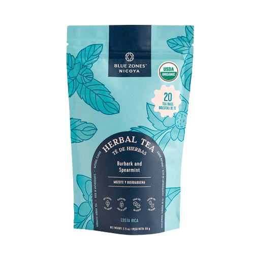BLUE ZONE NICOYA TEAS BURBARK AND SPEARMINT JUGOBAR